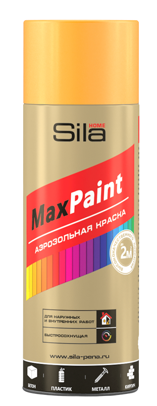 Sila HOME Max Paint, оранжевая, флуоресцентная, краска аэрозольная